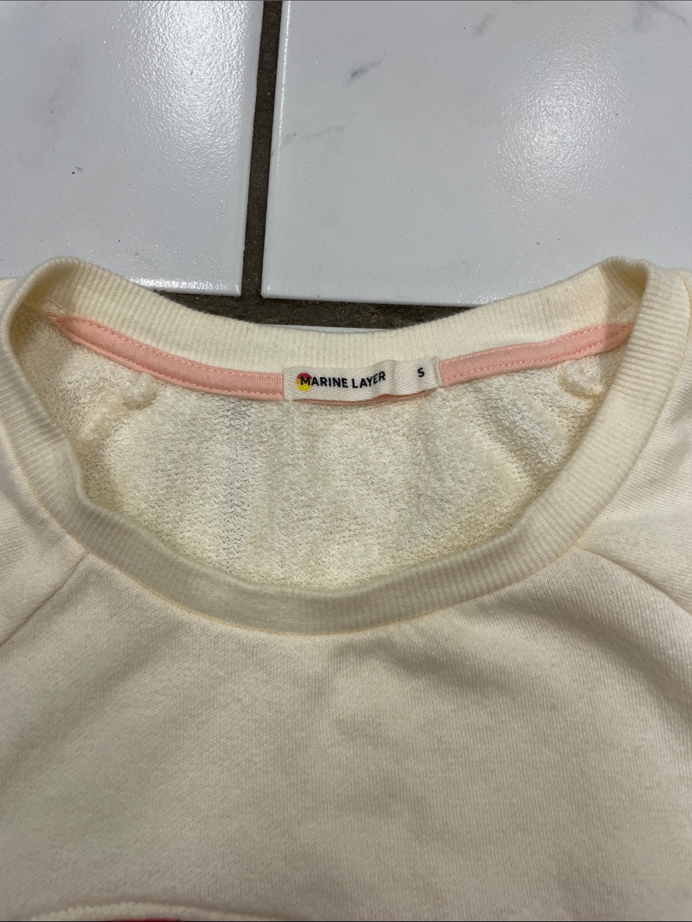 Marine Layer Women’s Cloud 9 Terry Colorblock Cotton Crewneck Sweatshirt Size Sm - Picture 4 of 17